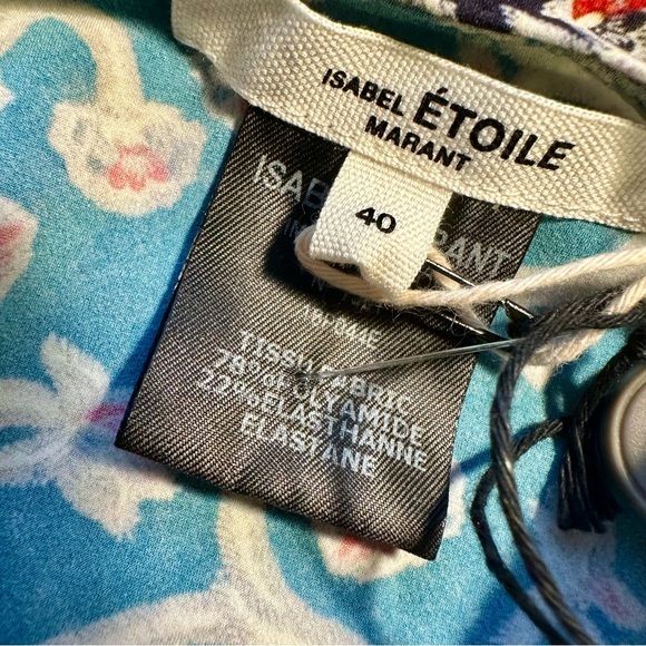 NWT Isabel Marant Etoile ‘Sicilya’ Ruffled Printed One Shoulder Swimsuit Size 40 - Picture 16 of 16